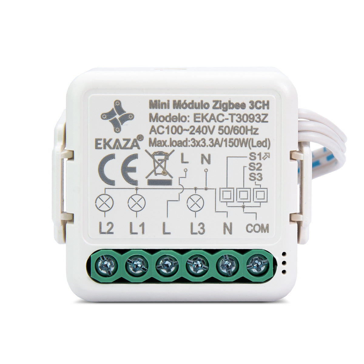 3CH Paralero Zigbee Mini Smart Relay Module Switch