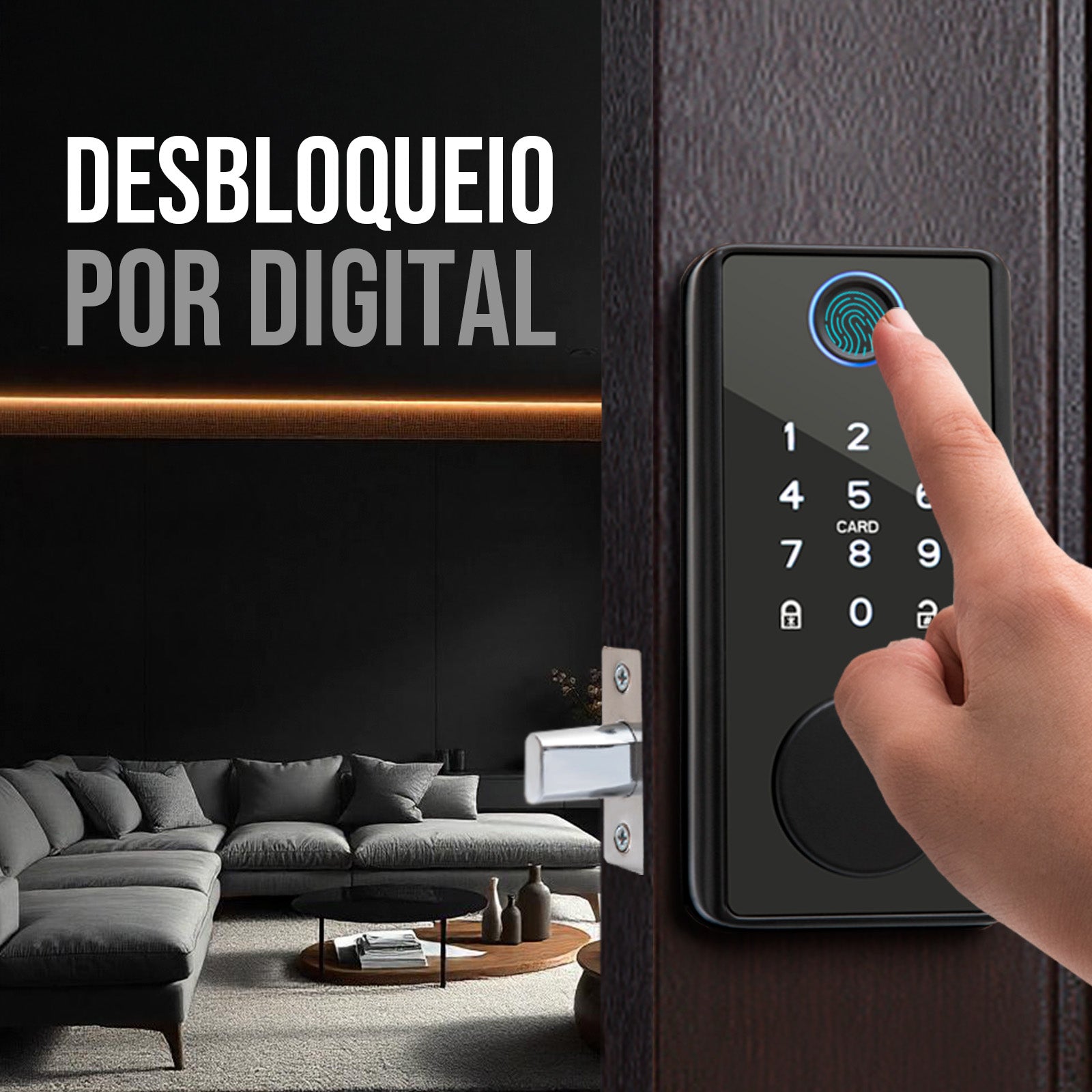 Fechadura Digital Inteligente Sem Maçaneta EKAZA