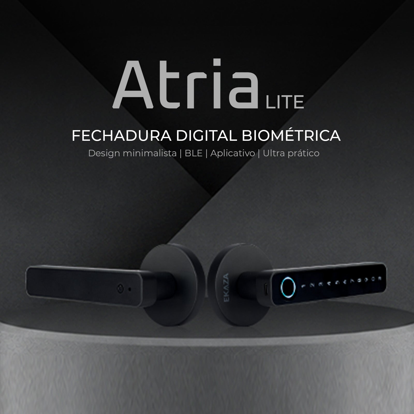Fechadura Digital Biométrica Inteligente Atria Bluetooth com Senha e App