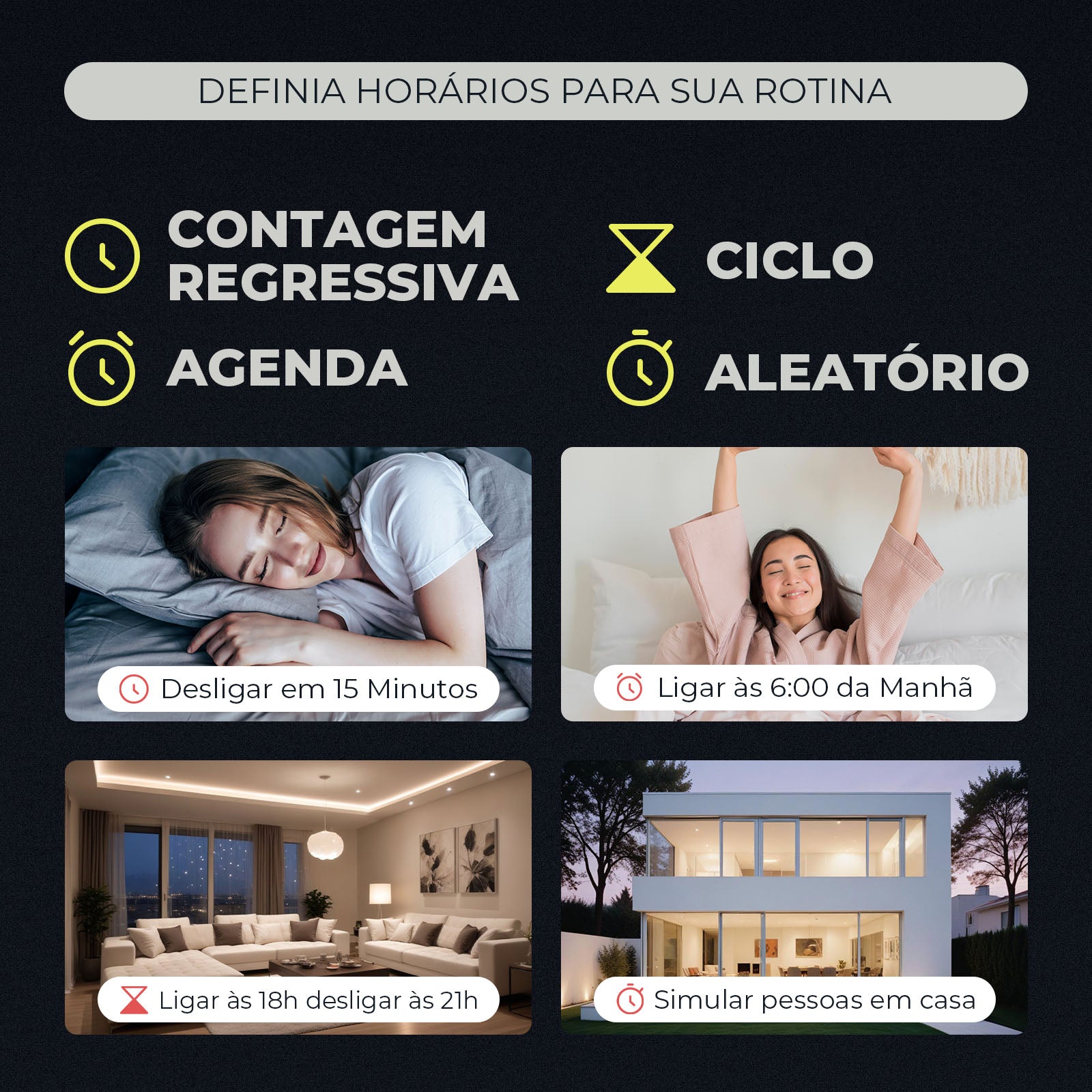 Interruptor Mini Módulo Relé Inteligente Paralero Zigbee 4CH