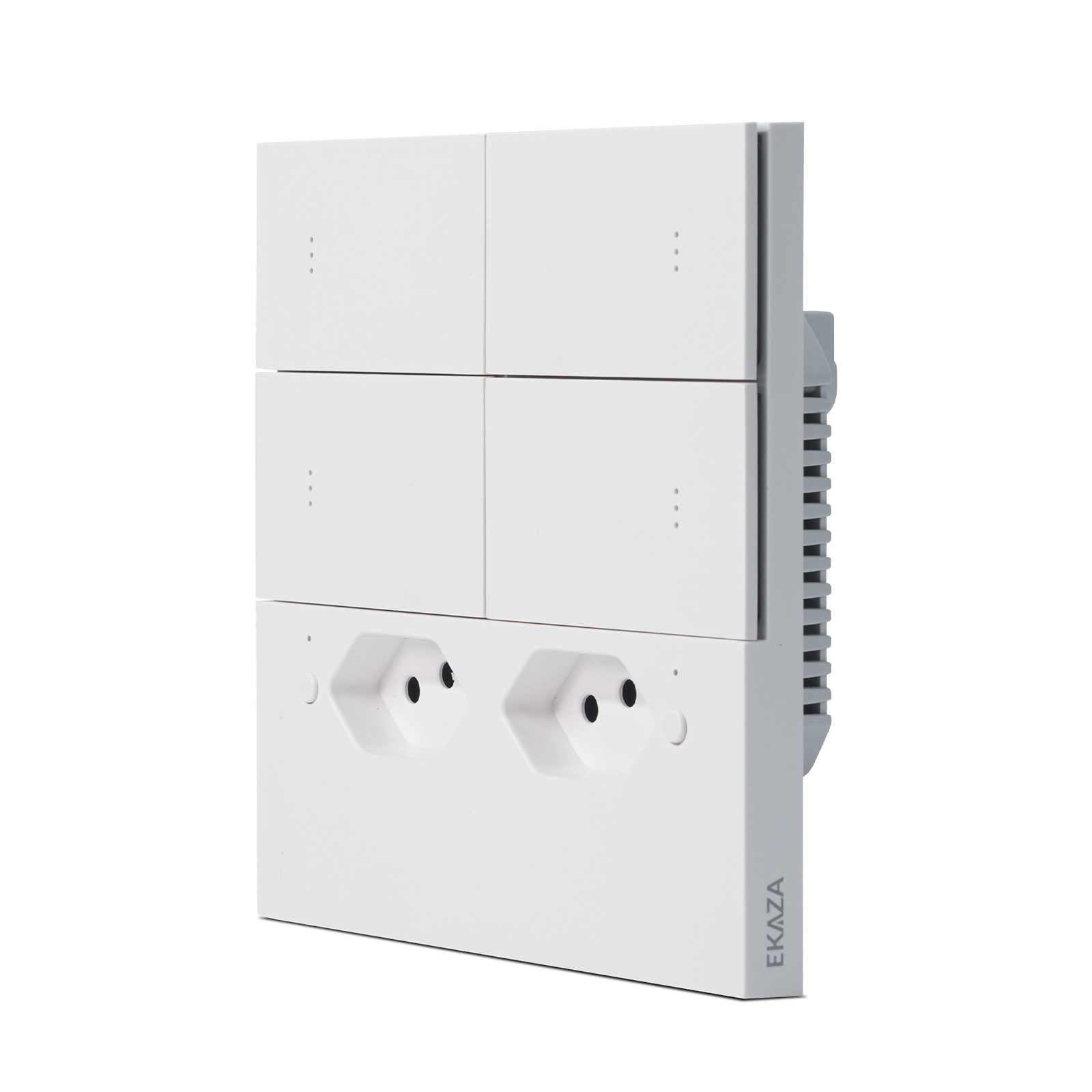 Interruptor 4x4 Com Tomada Mercúrio Lite Zigbee