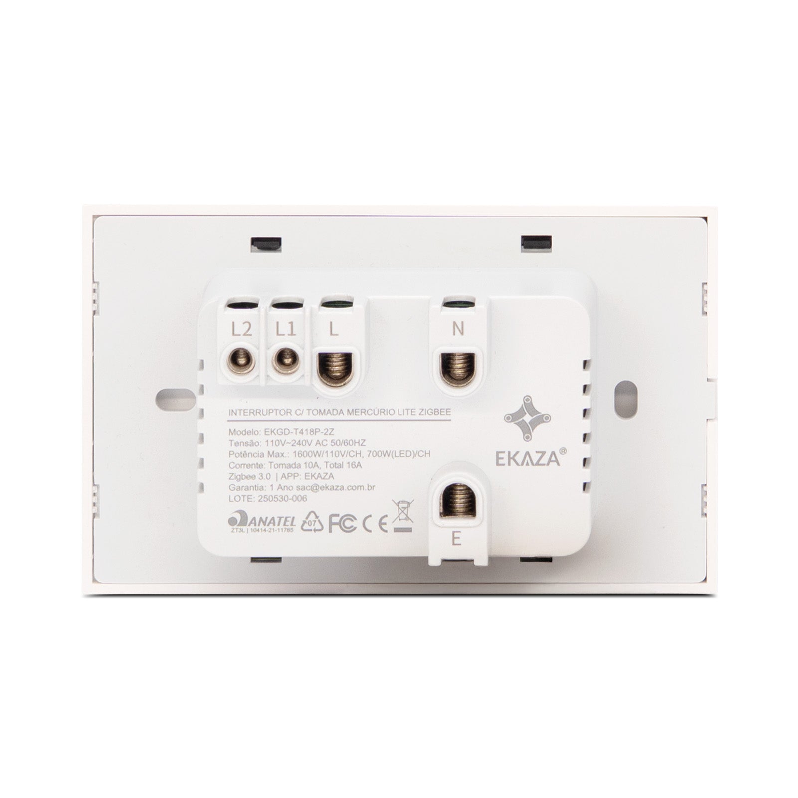 Interruptor Inteligente Com Tomada Mercúrio Lite Zigbee