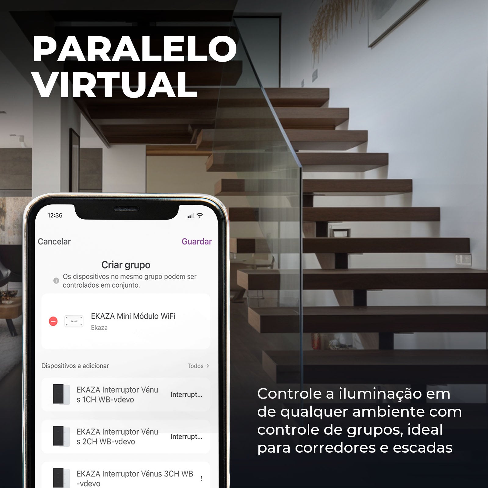 Interruptor Mini Módulo Relé Inteligente Paralero Zigbee 4CH