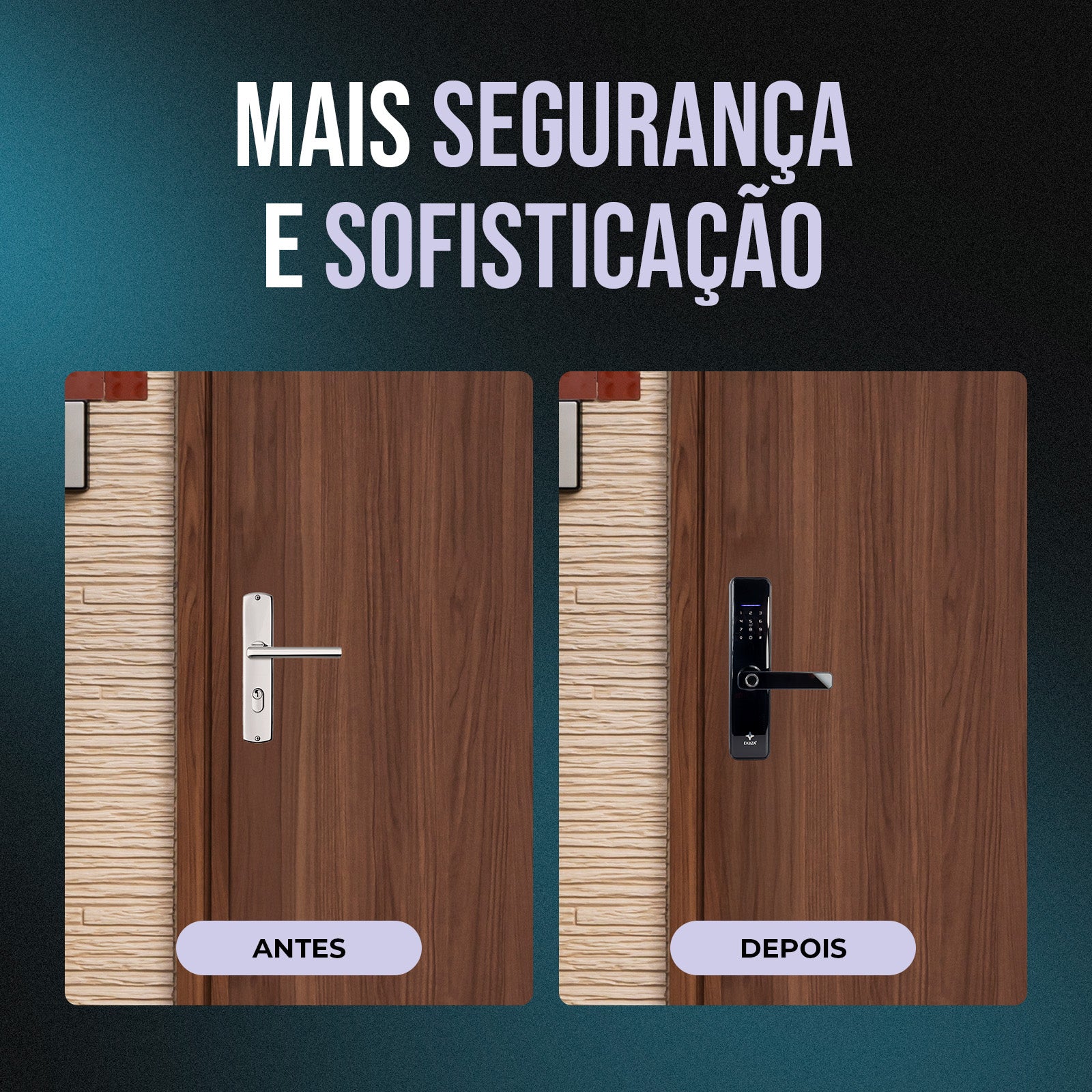 Fechadura Inteligente Biometria Senha Cartão