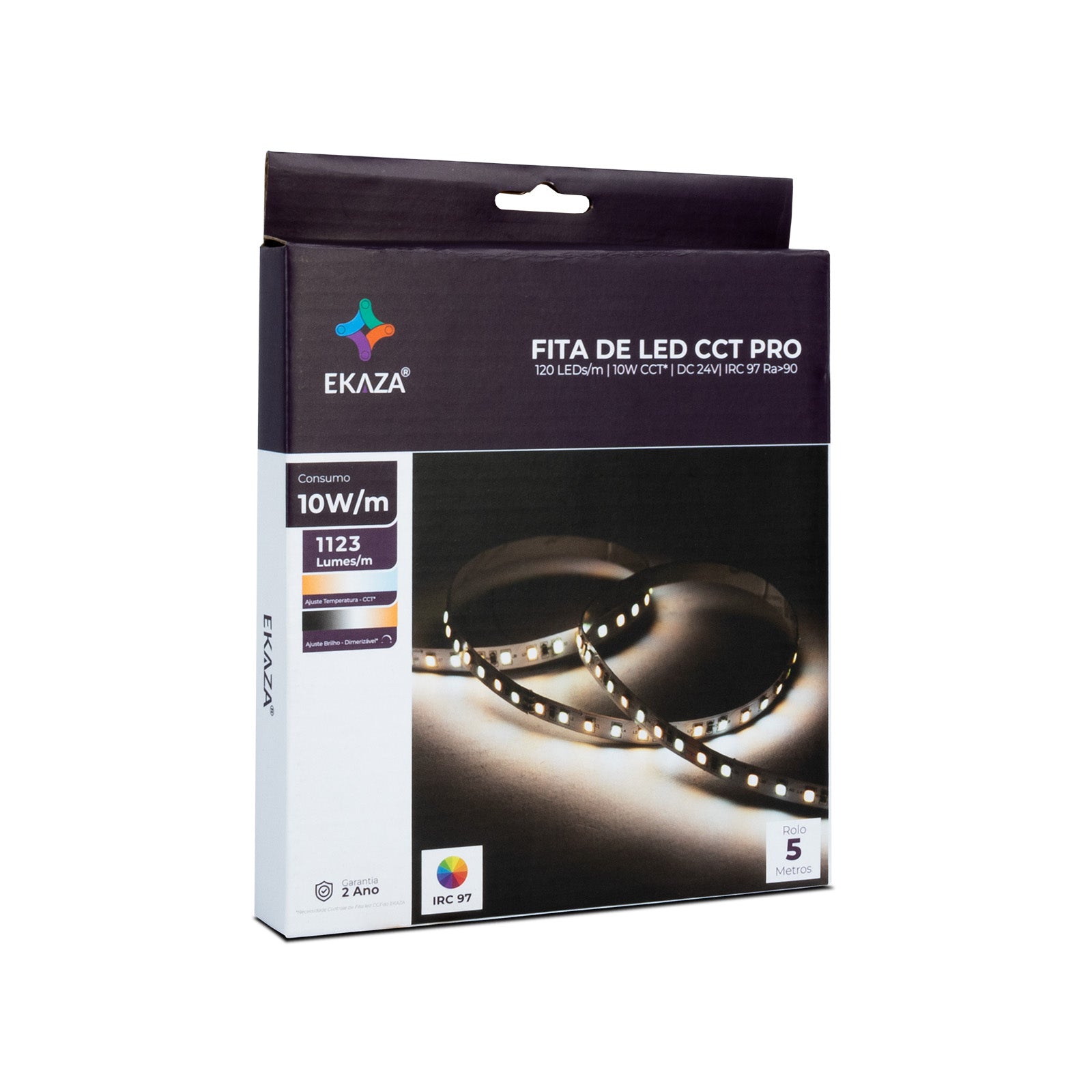 EKAZA Fita CCT 120 LED/m Branco Quente / Frio 5 Metros
