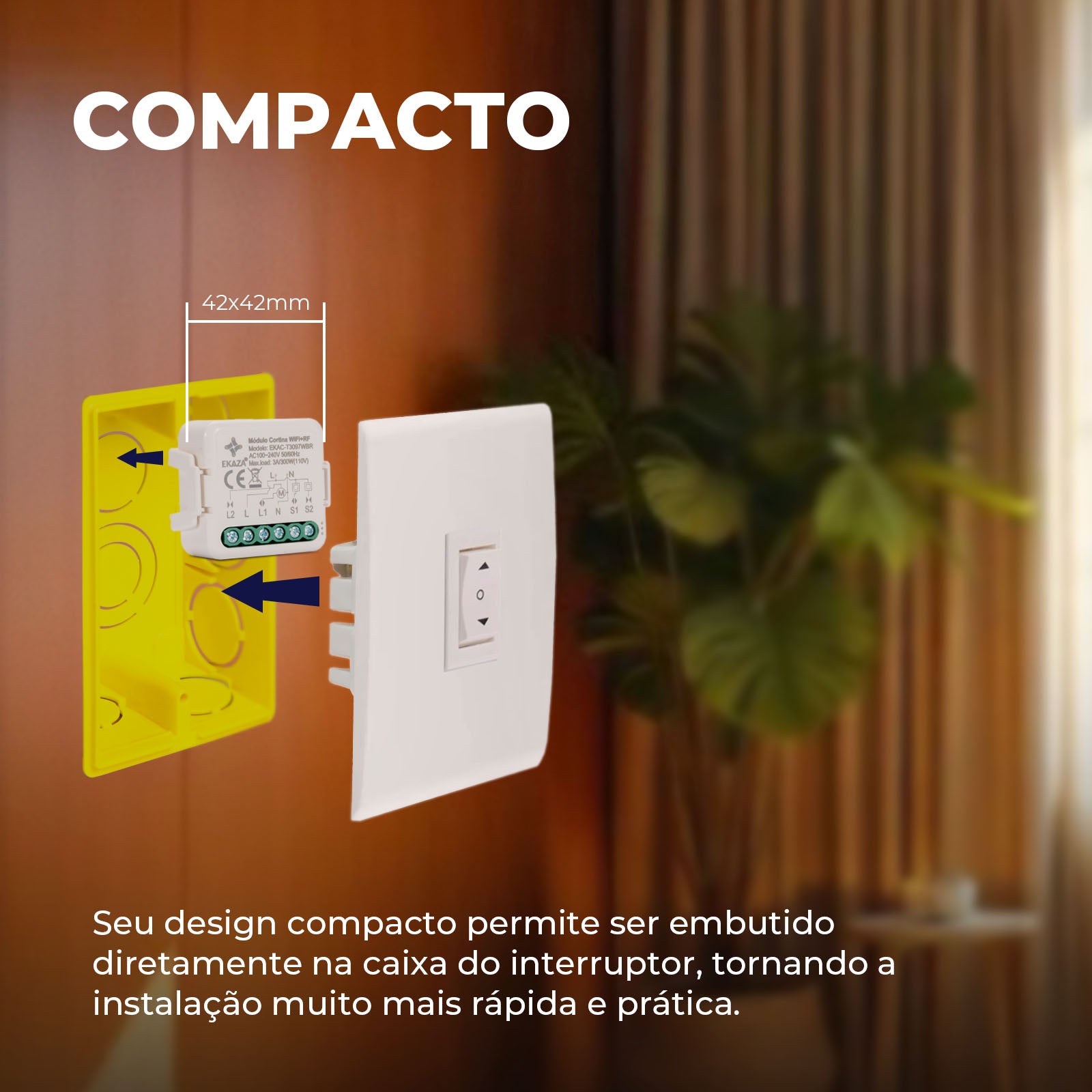 Mini Módulo De Cortina Inteligente Wifi + Rf