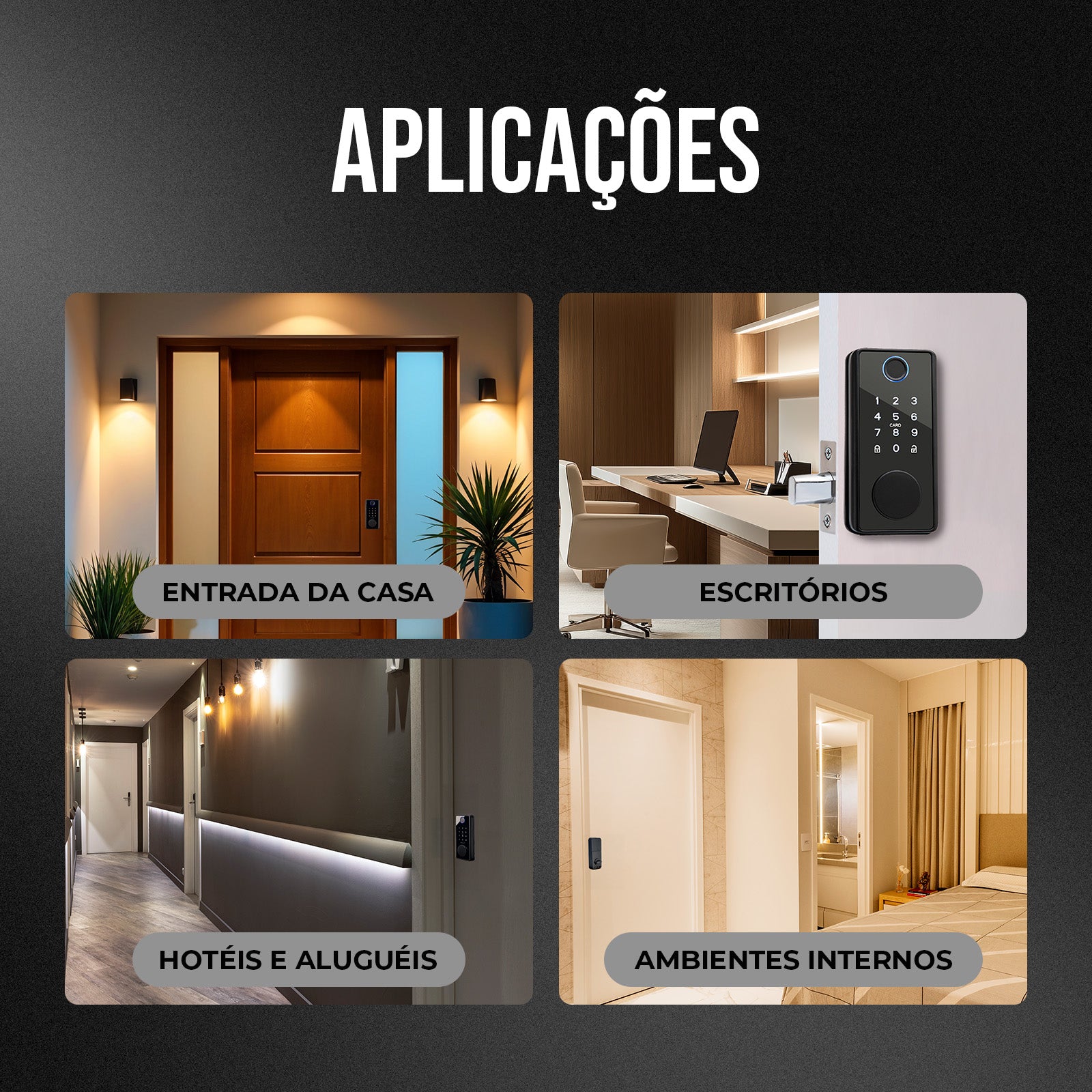 Fechadura Digital Inteligente Sem Maçaneta EKAZA