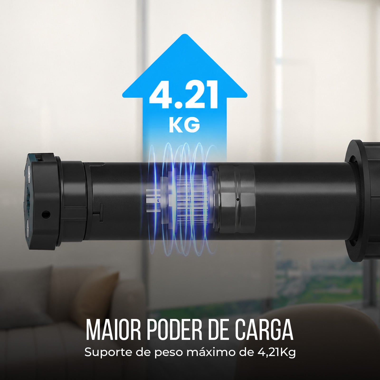 Motor Inteligente para Cortina Rolô Persiana Zigbee 3.0 1.3Nm Controle por App Alexa Google Home Silencioso