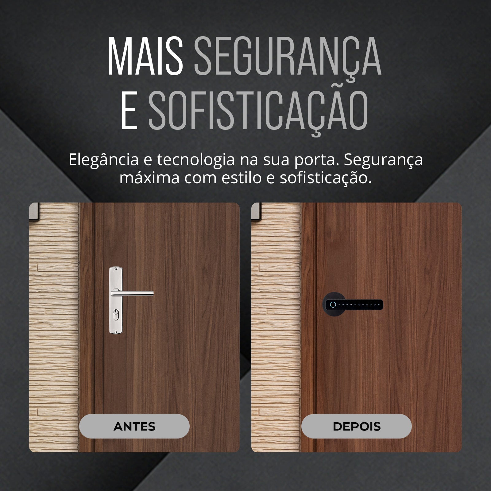 Fechadura Digital Biométrica Inteligente Atria Bluetooth com Senha e App