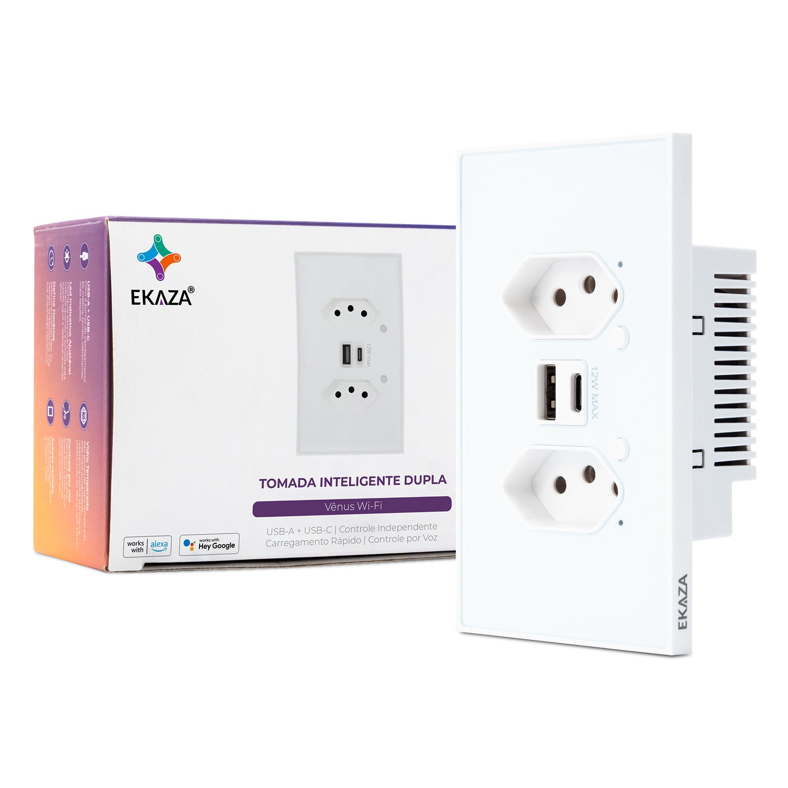 Venus Series Soft Touch Wifi Smart Socket with USB-A+USB-C