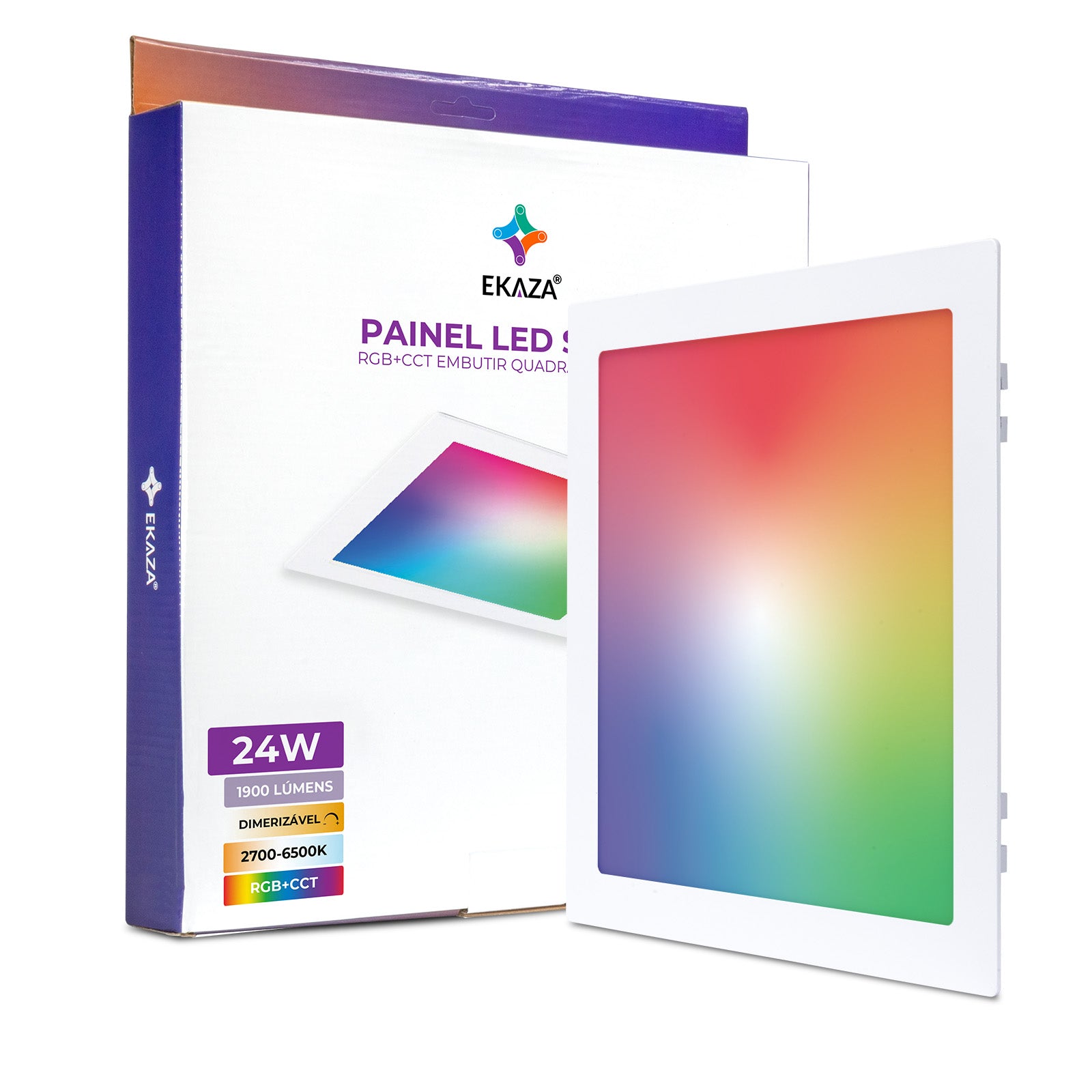 Painel de LED plafon Inteligente RGBW 24W
