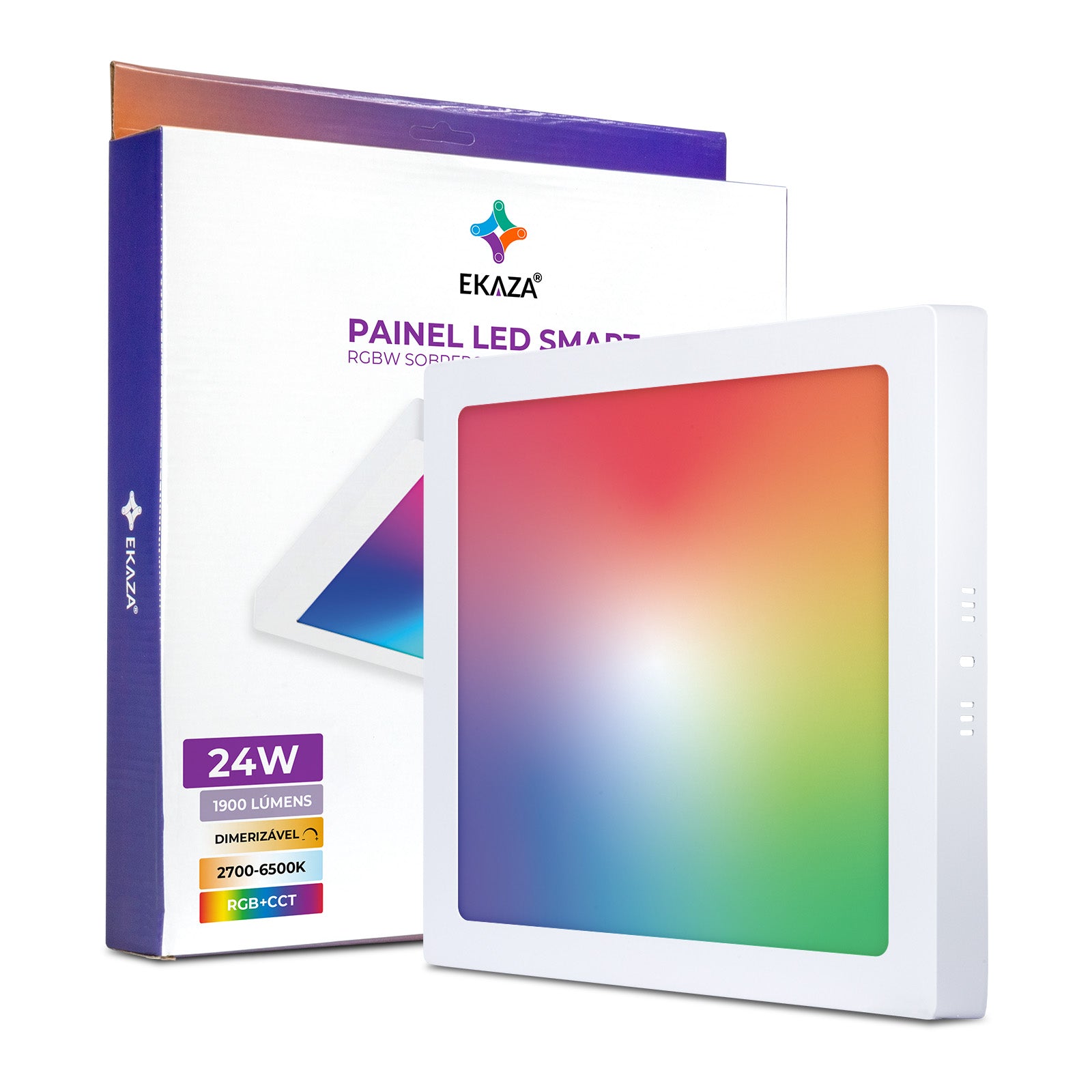 Painel de LED plafon Inteligente RGBW 24W