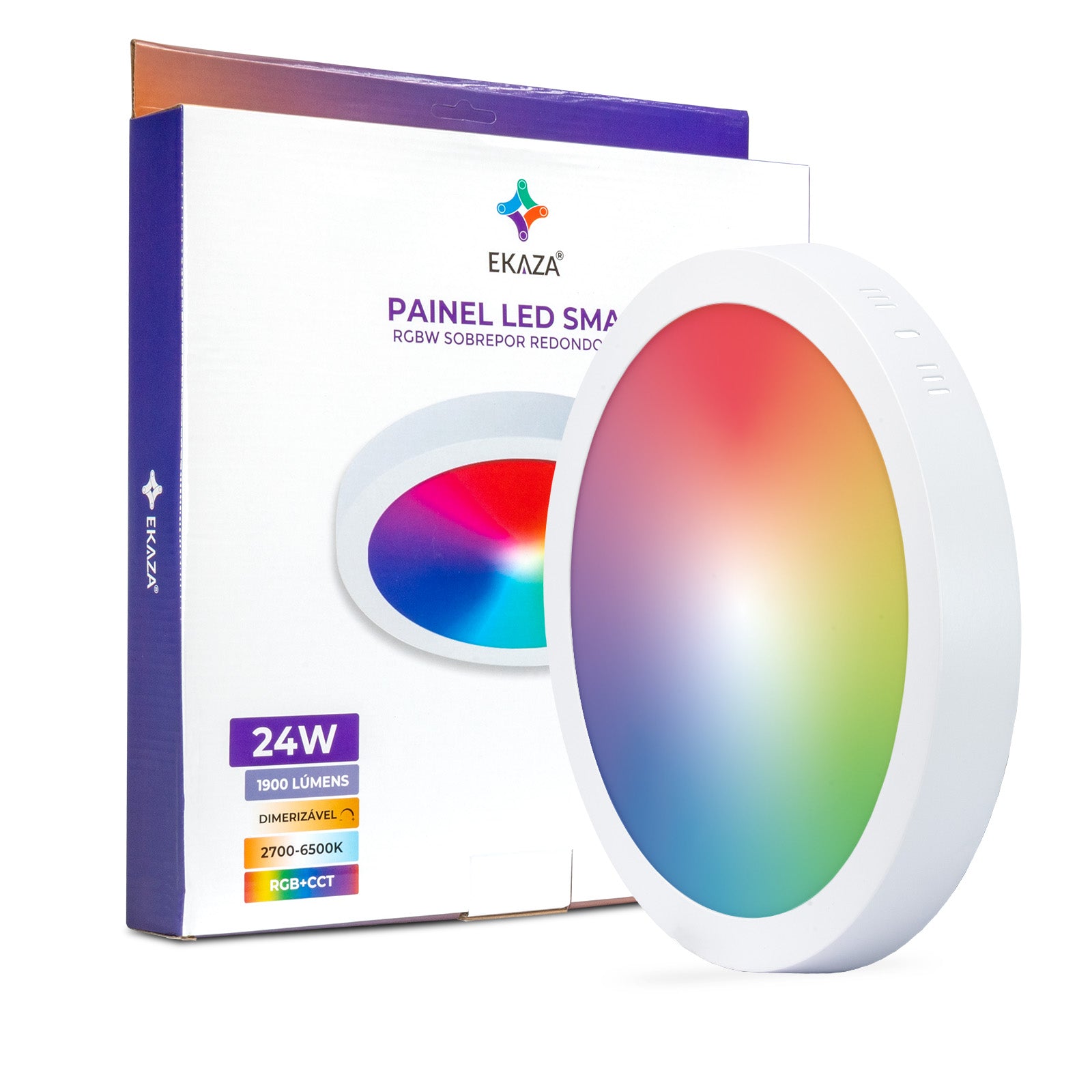 Painel de LED plafon Inteligente RGBW 24W