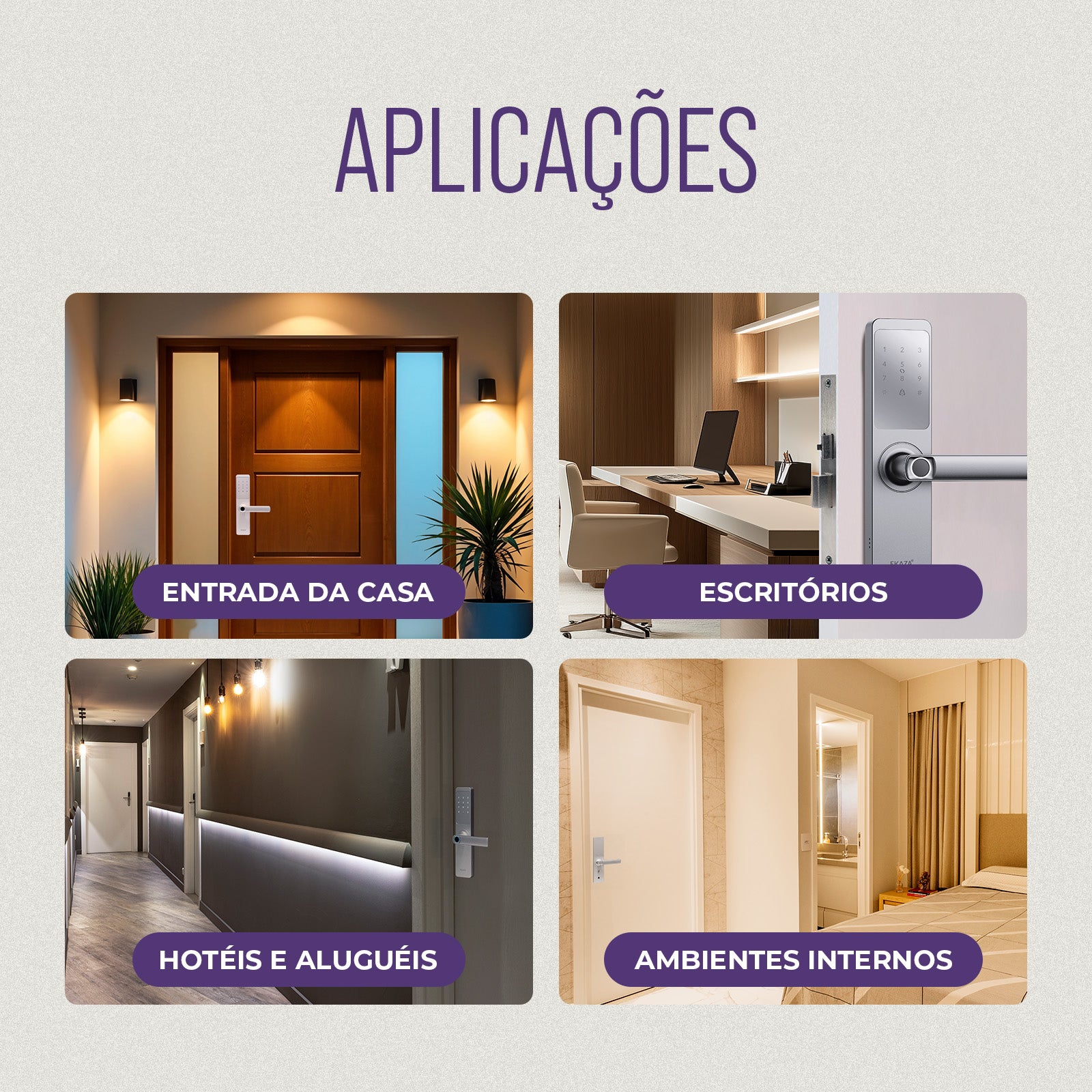 Fechadura Digital Inteligente Senha Cartão Alumínio Cor Prateada Biométrica Lyra Ekmg-t5332 Wifi