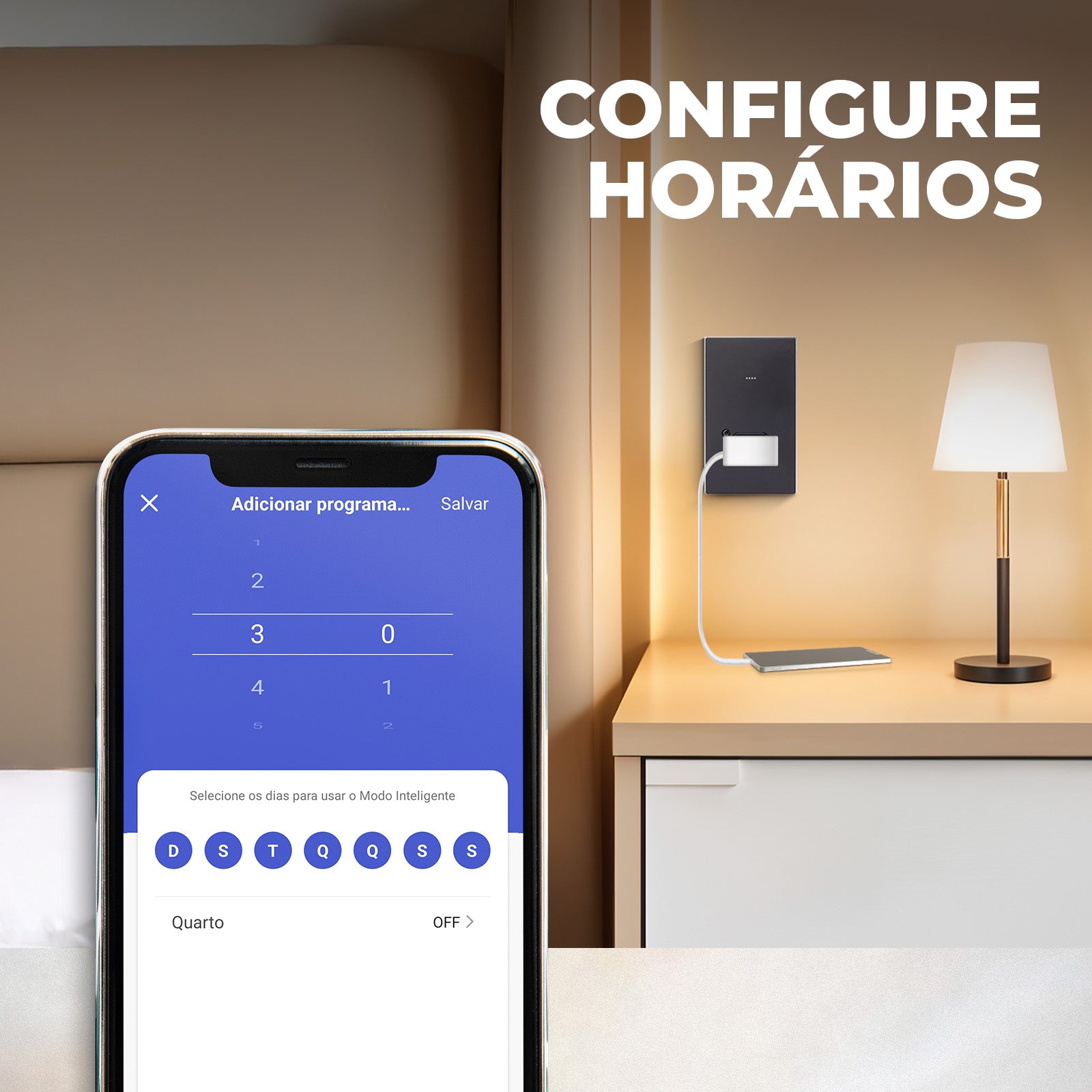 Interruptor Wifi Soft Touch Série Vênus 1 Botão com Tomada 4x2