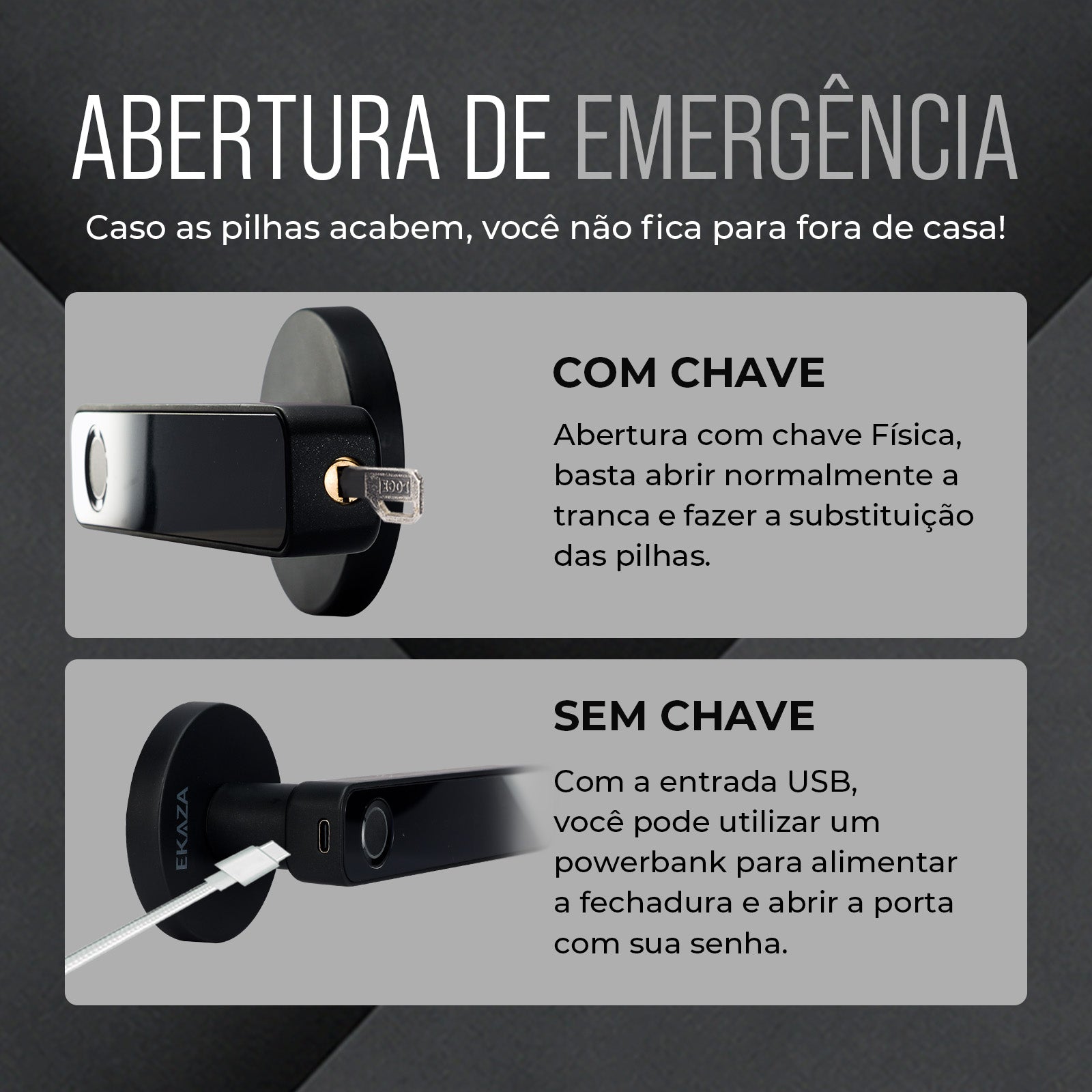 Fechadura Digital Biométrica Inteligente Atria Bluetooth com Senha e App