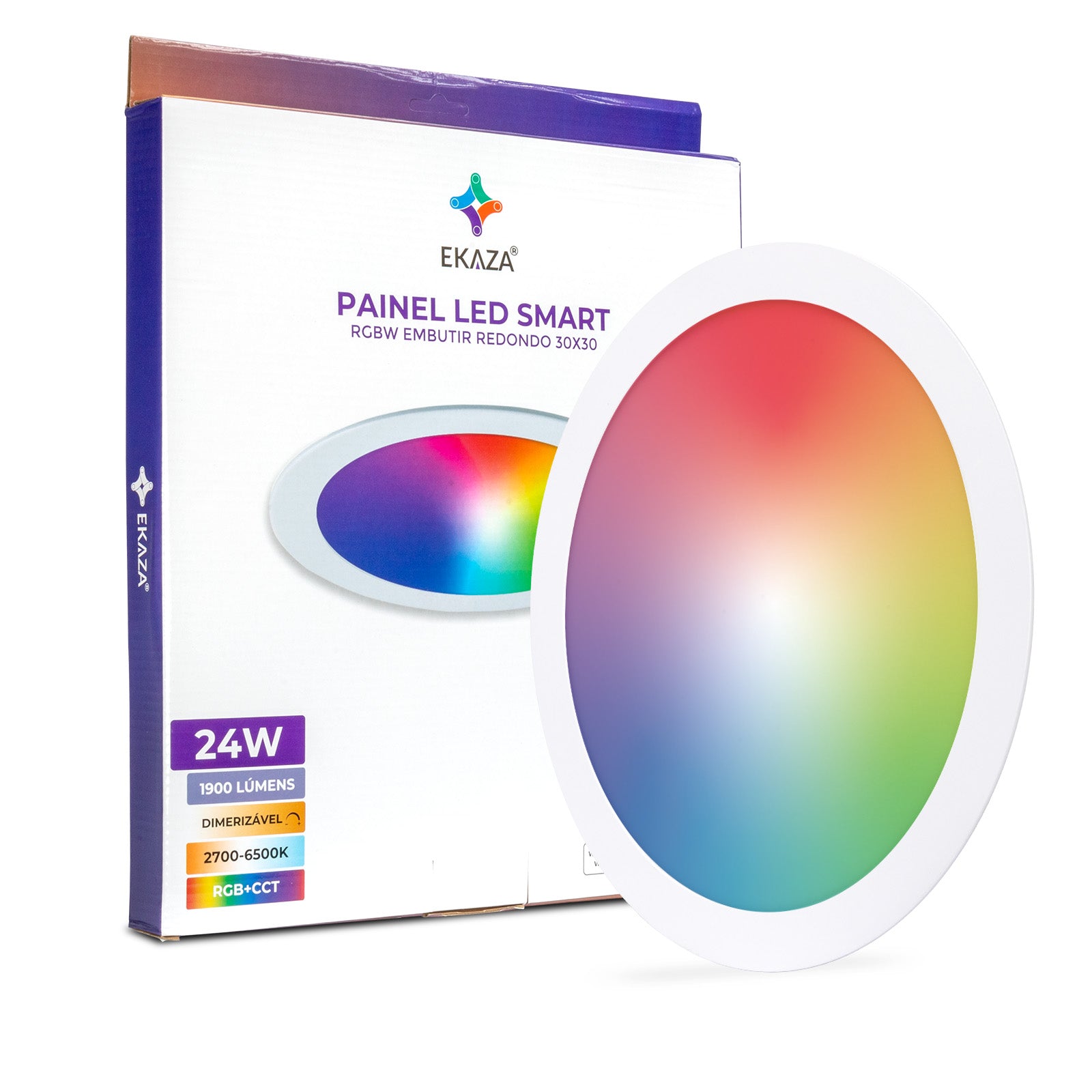 Painel de LED plafon Inteligente RGBW 24W