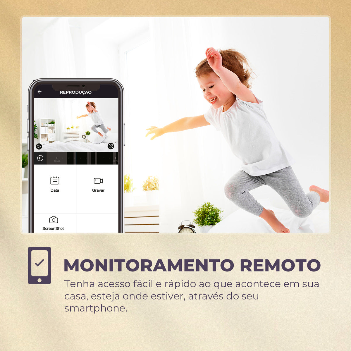 Câmera Babe Nuvem Home Robô Noturna 2k