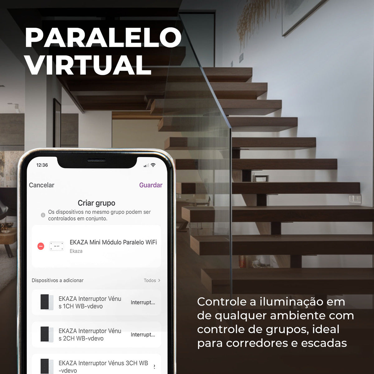 Interruptor Mini Módulo Relé Inteligente ONOFF Paralelo Zigbee 16A