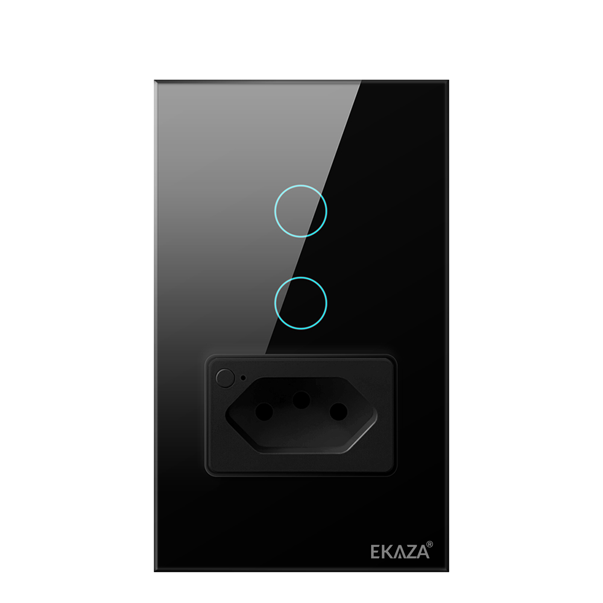 EKAZA Switch with Socket 20A Touch 2.5D 2 Buttons WIFI