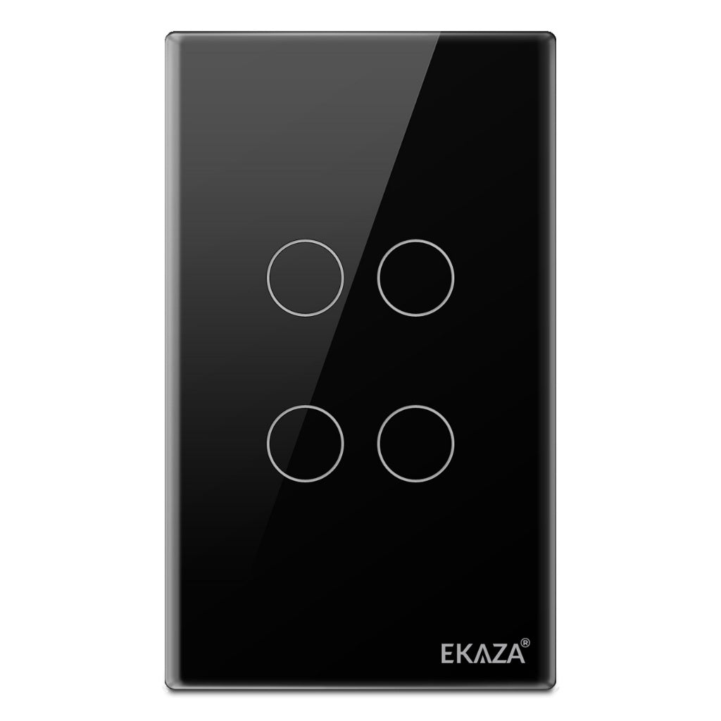 Interruptor Inteligente Wifi série Touch 2.5d 4 Botões
