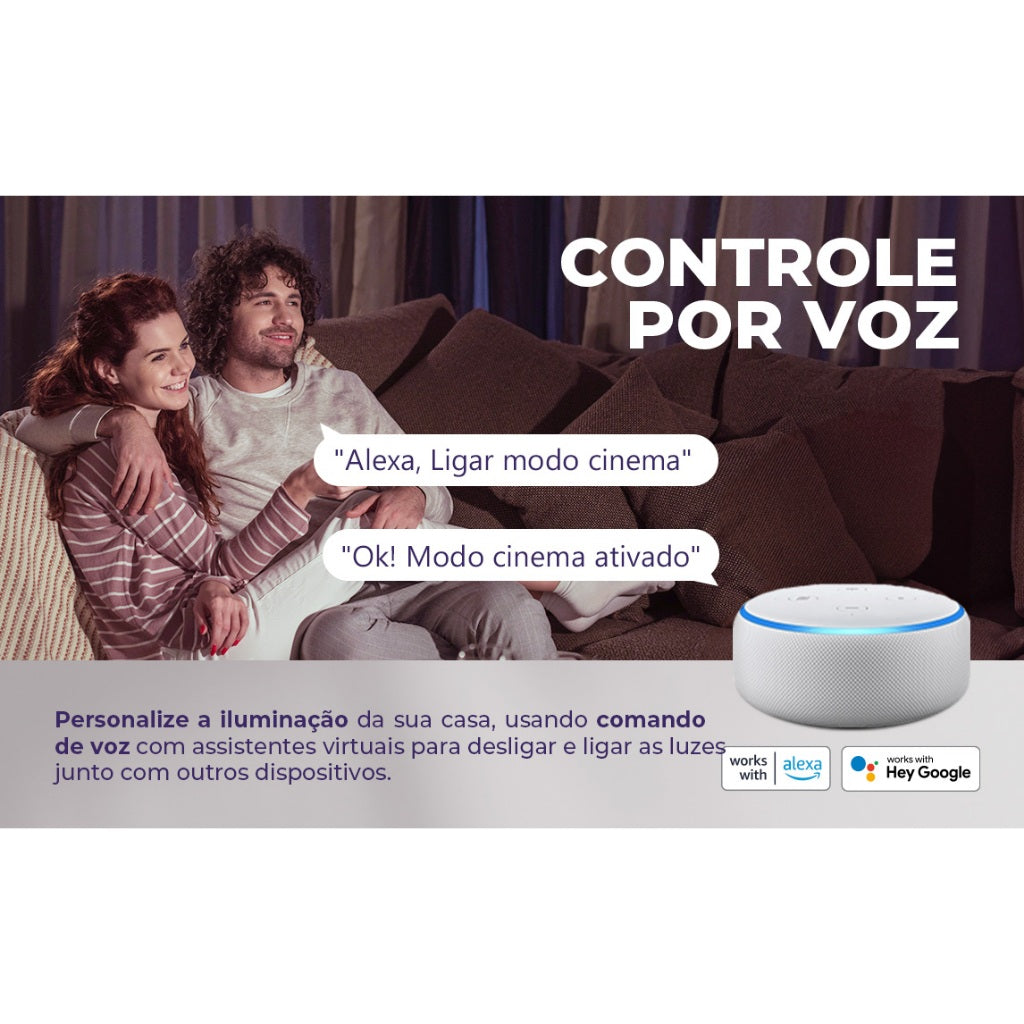 Interruptor Inteligente Wifi série Touch 2.5d 1 Botão