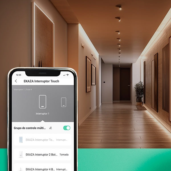 EKAZA Switch with Socket 20A Touch 2.5D 1 Button WIFI