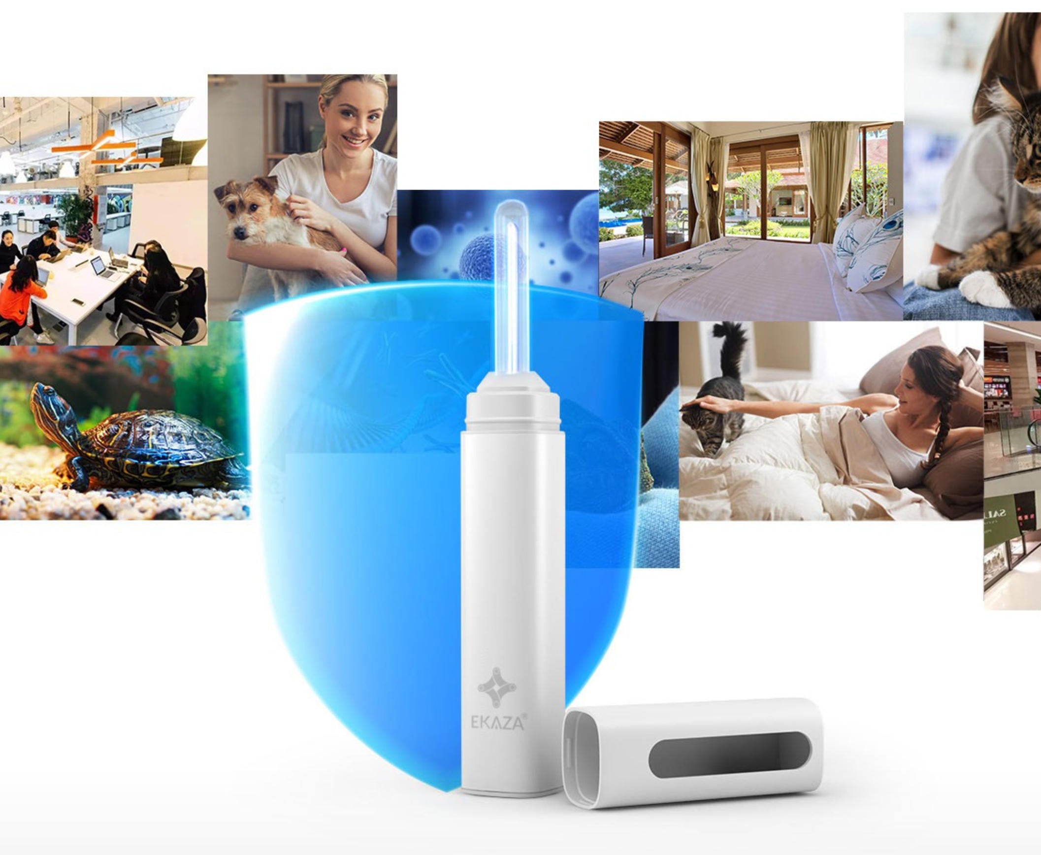 Portable UV Sterilizer Pen with Battery White