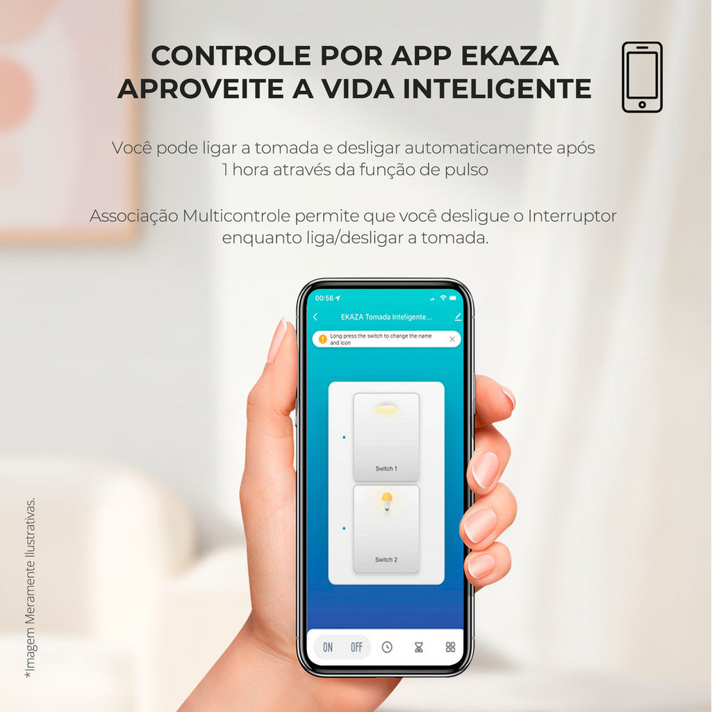 Alexa and Google Smart Double Socket with USB Black - Ekaza