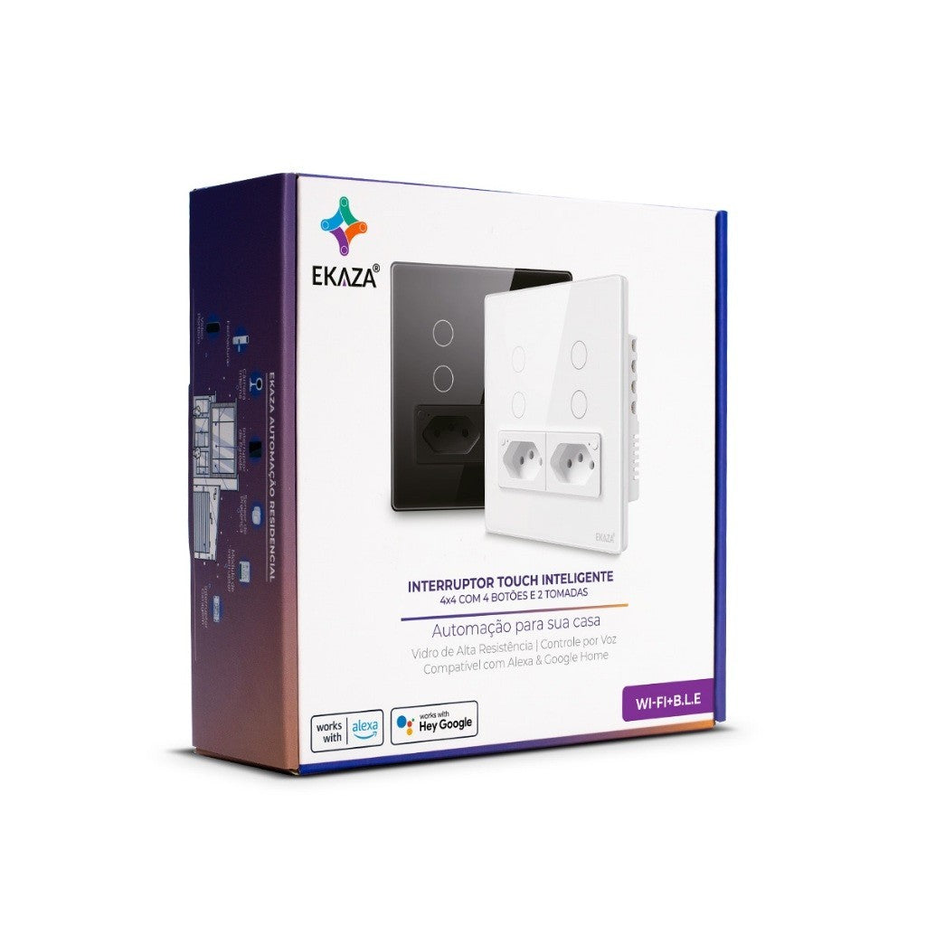 Smart Switch with 2 4x4 WiFi Sockets