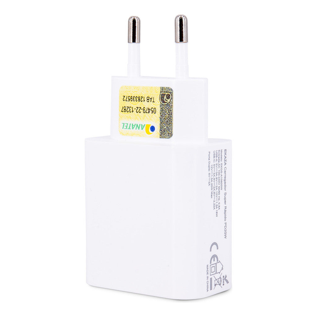 Carregador Rápido Turbo 20w Usb-c Para iPhone Android - Ekaza