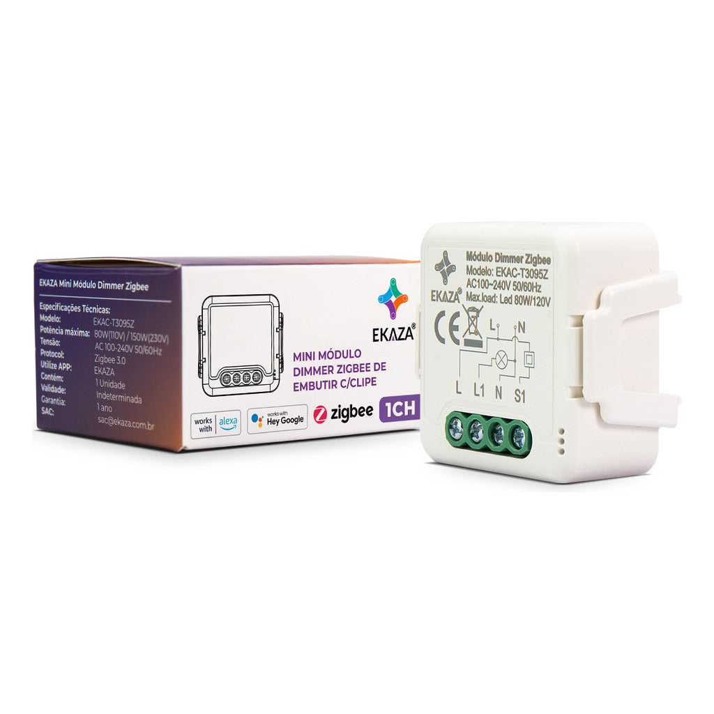Mini Módulo Dimmer Inteligente 1ch Zigbee