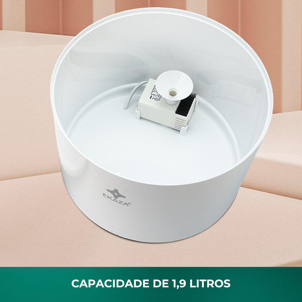 Bebedouro Uv Fonte 2l Gato Cão Pet C/filtro Smart Wifi EKAZA