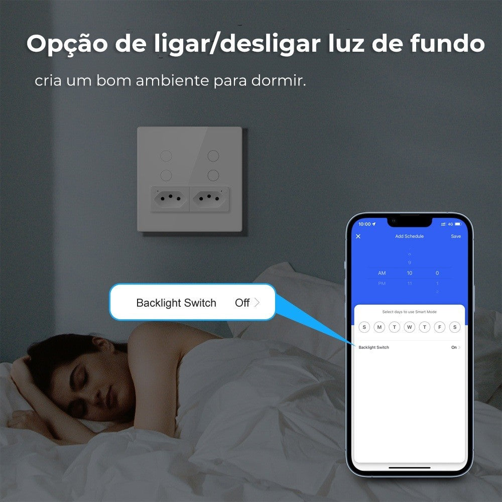 Smart Switch with 2 4x4 WiFi Sockets