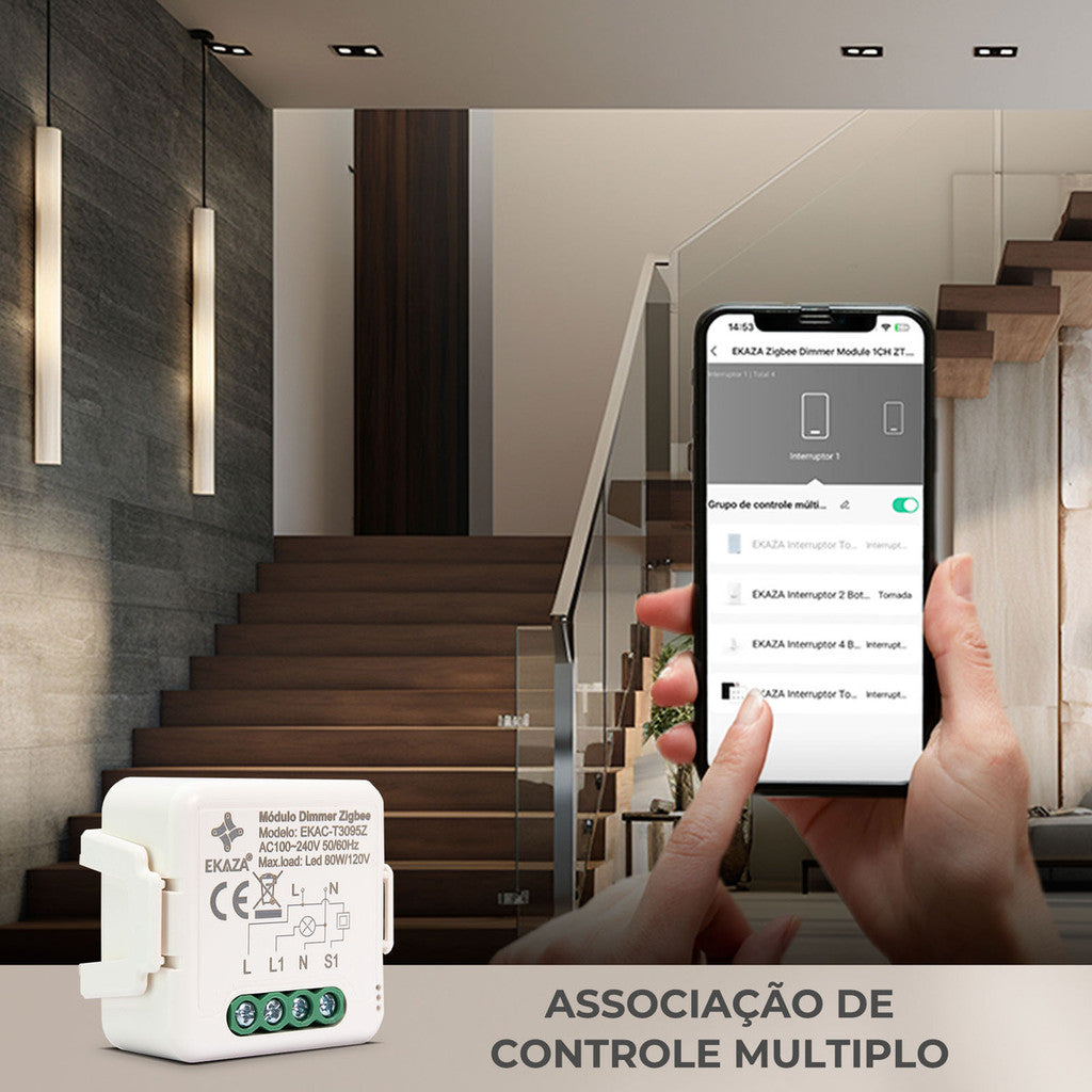 Mini Módulo Dimmer Inteligente 1ch Zigbee