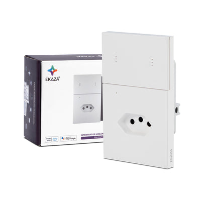 Interruptor Inteligente Com Tomada Mercúrio Lite Zigbee