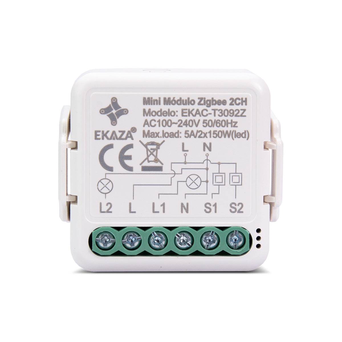 Interruptor Mini Módulo Relé Inteligente Paralero Zigbee 2CH
