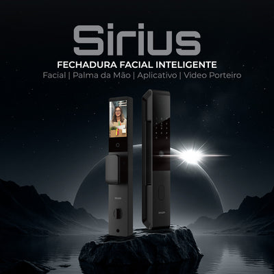 Fechadura Digital Com Reconhecimento Facial e Palma da Mão Sirius WiFi T5331