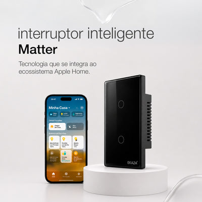 Interruptor Inteligente Touch Série Matter Wifi 4x2