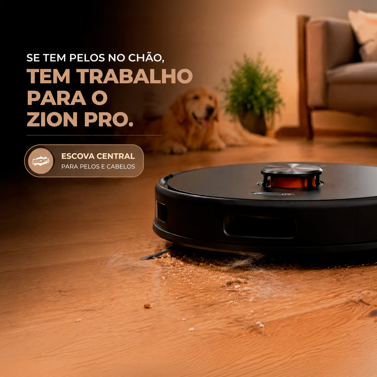 Robô aspirador EKAZA Zion Pro inteligente com navegação Lidar 6000Pa de sucção aspiração e mop base com coleta automática de resíduos e reservatório de 3,2L