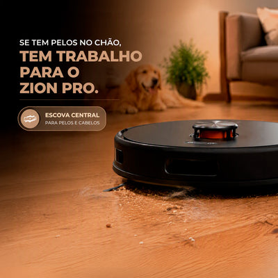 Robô aspirador EKAZA Zion Pro inteligente com navegação Lidar 6000Pa de sucção aspiração e mop base com coleta automática de resíduos e reservatório de 3,2L