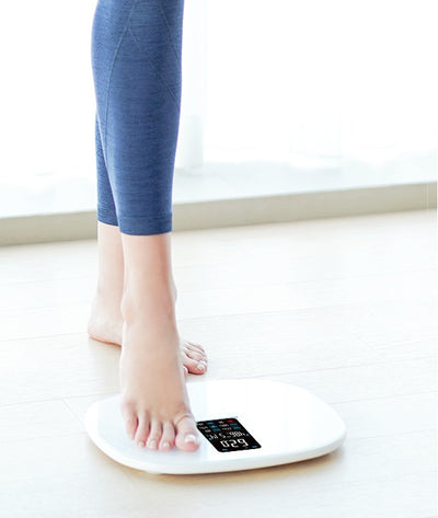 Ekaza Body Scale Bioimpedance Heart Rate BMI App White