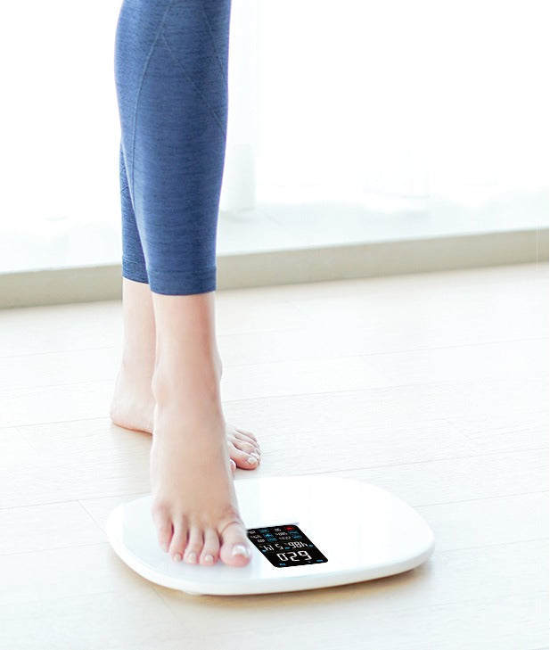 Ekaza Body Scale Bioimpedance Heart Rate BMI App White