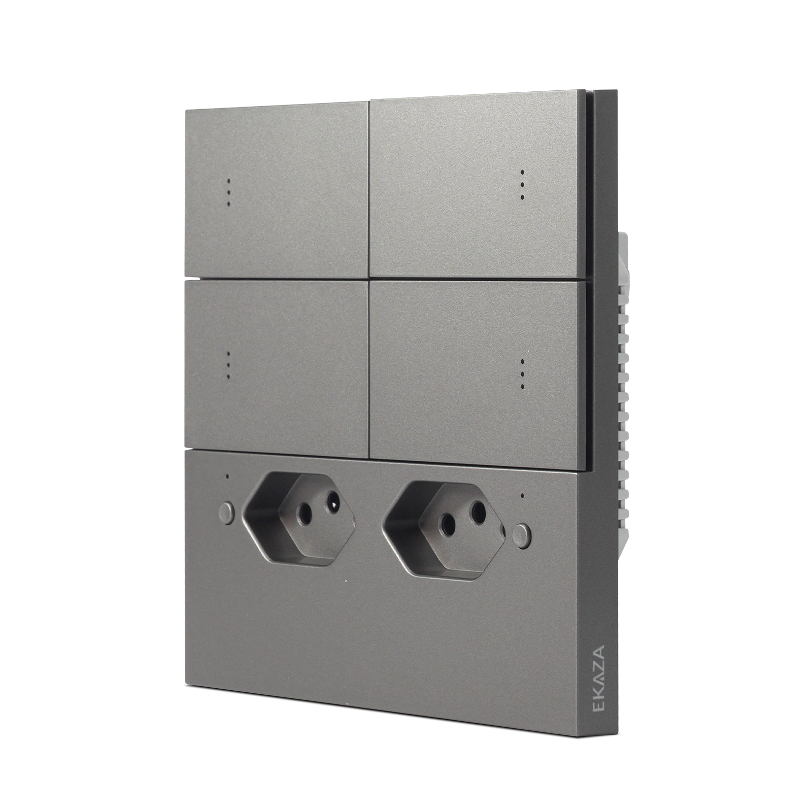 Interruptor 4x4 Com Tomada Mercúrio Lite Zigbee