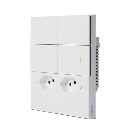 Interruptor 4x4 Com Tomada Mercúrio Lite Zigbee