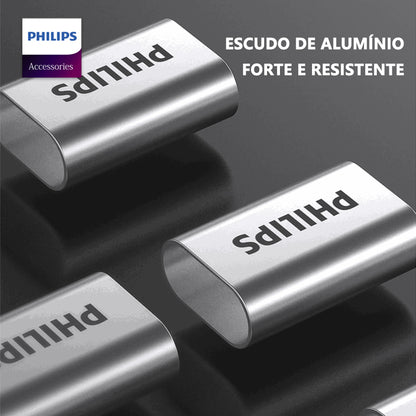 Philips Cabo Micro USB Premium de Couro 1.2M Preto