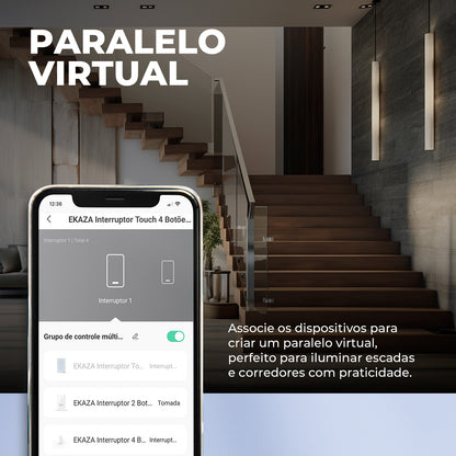 Interruptor Inteligente Série Touch 2.5d Zigbee 2 Botões