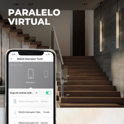 Interruptor Inteligente 4x4 Soft Touch Série Vênus Wifi 6 Botões