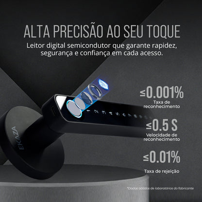 Fechadura Digital Biométrica Inteligente Atria Bluetooth com Senha e App
