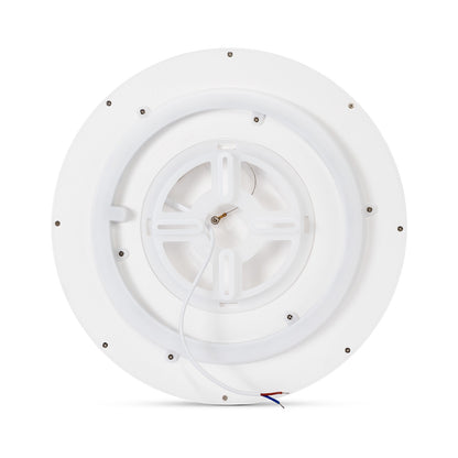 Painel de LED Paflon Inteligente com Borda RGB Sobrepor Redondo 24W